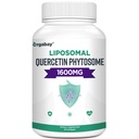 Orgabay Liposomal Quercetina Phytosome 1600 mg,Bromelain 200mg,Zinc 30mg,Vitamin C Turmeric 40 mg,Más alta absorción, Complejo de Quercetina, 60 Softgels