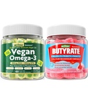 Vegan Omega 3 Gummies + Butyrate Gummies Sugar Gratis