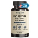 VINATURA Pao Pereira + PAU D'Arco, Astragalus - 1300MG Serving, USA Hecho " Tested, Stem Cells and Immune Support, 60 Capsules