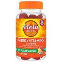 Suplemento de fibra de metamucil 72 Gummies, fibra + vitaminas C,D &amp; B12 no Azúcar Añadido, Soporte Cura digestiva + Soporte Salud de inmunodeficiencia, sabor de baya de Citrus.