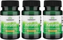 Keratina de Swanson (de lana tibetana) - Suplemento Natural Promoción de Juntas Saludables, Pelo, Piel &amp; Nails - Ayuda Nourish Healthy Connective Tissues - (60 cápsulas, 50 mg cada uno) (3 Pack)