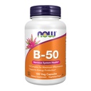 AHORA Suplementos de alimentos, vitamina B-50 mg, producción de energía*, salud del sistema nervioso*, 100 cápsulas de verduras