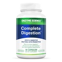 Enzyme Science Full Digestion - Enzimas digestivas para mujeres y para hombres con probióticos - 3-in1 Gut Health Support for Digestion - Salud digestiva – Enzimas digestivas y probióticos - 30 cápsulas