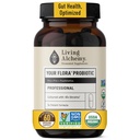 Alchemy Gut Health Supplements for Men &amp; Women - Your Flora Probiotic Professional Digestion Supplement with Fermented Soybean, Prebiotics, Digestive Enzyme - Vegan, Non-GMO, 60 Pcs
