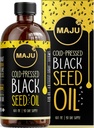 Aceite de semilla negra de MAJU 16oz: 3X Timoquinone, Cold Presionado, 100% Turco Negro Cumina Nigella Sativa aceite de semilla (mejor que orgánico), No GMO, 100% líquido Aceite de color negro, botella de vidrio