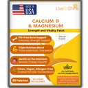 Calcio Magnesio D3 Patches tópicos para hombres y mujeres - Un mes de suministro - Estados Unidos Hecho por Live to Shine