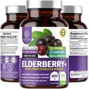 Cápsulas Premium de Elderberry N1N para Adultos [Max Strength] Elderberry Pura y Potente de Sambucus Nigra para apoyar la salud de la inmunidad, no GMO, Gluten Free, 60 Cápsulas de Veg