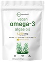 Micro Ingredientes Vegan Omega 3 Algae Oil, 240 Veggie Softgels ← Fish Oil Alternative  DHA 500mg &amp; DPA 100mg ANTE Carrageenan Free ← Plant-Based Omega 3 with Flaxseed &amp; ALA ← Lemon Flavored
