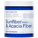 Estacas esenciales fibra prebiótica de Sunfiber orgánico (en parte hidrolizado Guar Gum/PHGG) con Acacia Fiber Powder - Gluten Free, Non-GMO & Unflavored Soluble Fiber (7.4 oz)