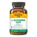Country Life L-Glutamine 500 mg con B6 – Soporta recuperación muscular, resistencia y rendimiento deportivo – Vegan, sin gluten, Kosher Aminoácidos Suplemento – 100 cápsulas