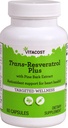Vitacost Trans-Resveratrol Plus - 60 cápsulas vegetarianas