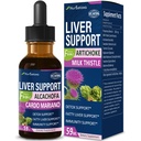 Milk Thistle " Artichoke Extract Liver Support Drops for Fatty Liver, Alcachofa, Curcuma y Cardo Mariano para el Higado Graso, Berberina para Bajar de Peso, Liver Detox " Repair Formula.2oz