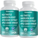 32-en-1 Limpiar Detox y Reparar con cardo de leche, Silymarin, Extracto de Artichoke, Polvo de Beetroot - Suplemento de Gallbladder con Active Liver Health Fórmula - 1426mg (180ct, Pack de 2)