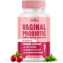 NUEVO AGE Vaginal Probióticos para Mujeres con Prebióticos, Extracto de Arándano, y un Lactobacillus Probiotic Blend, apoya el equilibrio de pH saludable, control de olores, flor vaginal - 60 cápsulas