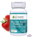 EZ Melts Dissolvable Healthy Aging Probiotic, Bifidobacterium Longum BB536 (2 Billion CFU), Sugar-Free, Probiotics for Women &amp; Men 50+, 2-Month Supply - 1 Pack