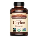 Ceylon Cinnamon Shop Organic Ceylon Cinnamon (100% certificado) Suplemento, 180 cápsulas, 3 meses de suministro