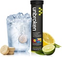UNBROKEN 9EAA/BCAA Recovery Tablets (60% FREE-FORM/40% Di- " Tri-Peptides), Amino Acids Supplement for Faster Recovery " Less Muscle Soreness, Post " Pre-Workout for Men " Women, 10 Ser., Lemon Lime