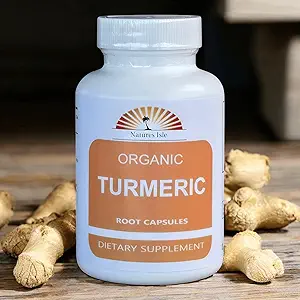 Pólvora Turmérica Orgánica y Peppercorn 60 Capsules 500mg Cada (Tumérico - Curcuma Longa)