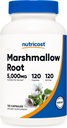 Nutricost Marshmallow Root 5000mg Equivalente, 120 Vegetarian Capsules - Gluten Free < Non-GMO - de 500 mg de 10:1 Extracto