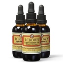 J.CROW'S® Lugol's Solution of Iodine 2% 2 oz (3 Bottles) – Iodide Premium de Iodo de Potasio Líquido, Gluten " , Extracto libre de alcohol, No Expiration