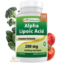 Mejores Naturales Ácido Lipoico alfa 200 Mg 120 Capsules