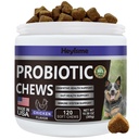 Probióticos para perros, mejorar el equilibrio de la levadura, picazón de las orejas de la piel, salud de la cuna, alergias, inmunidad, probióticos de perros y enzimas digestivas con prebióticos - reducir la diarrea (Chicken, 120 chews)