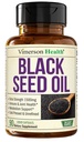 Aceite de semilla negro - Cold Presionado de semillas negras cápsulas de aceite - Proporciona vitamina E &amp; Omega 3 6 9 - alta potencia (1500 mg) para el soporte conjunto de inmune, antioxidantes, digestión, uñas de piel de pelo - Vegan 90 caps