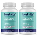 Alfa GPC 600mg por servicio (240 cápsulas vegetarianas) (120x2) - No Stearates - Vegan - No GMO - Gluten Gratis