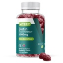Viteey Biotin Gummies for Hair Skin and Nails - Biotin for Hair Growth Gummies - 5000 mcg - Vegan, Gluten-Free, Non-GMO – 60 Con