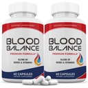 Laboratorios justificados (2 Pack Blood Balance Advanced Formula 620MG Fórmula suplemento píldoras 120 cápsulas