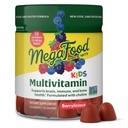 MegaFood Kids Multivitamin Gummies - Vitaminas Infantiles - Edad 4+ con Vitamina C, Vitamina D, Zinc, Choline y Frutas Reales - Cerebro &amp; Apoyo Inmunitario - Sabor Berrílico - 60 Gummies (30 Servimientos)