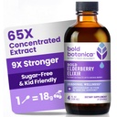 Bold Botanica Elderberry Elixir – 65x extracto concentrado - Sin azúcar - Kid Friendly - Black Elderberry Syrup with Aronia Berry for Immune Support - 4 Fl. Oz.