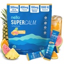 Nello Supercalm Powdered Drink Mix, Tropical Tangerine, L Theanine, Ksm-66 Ashwagandha, Magnesium Glycinate, Vitamina D 3, Suplementos para la relajación & Focus, Natural, No Sugar, Non GMO, 20 Srvg
