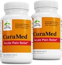 Terry Naturalmente CuraMed Agudo Dolor Alivio - Suplemento con BCM-95 Curcumin &amp; BOS-10 Boswellia - Black Sesame Semilla Aceite para Apoyar Alivio de la Incomodidad Ocasional - 120 Líquidos (Pack de 2)