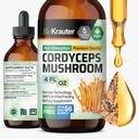 BIO KRAUTER Cordyceps Mushroom Extract - Cordyceps Sinensis Liquid Mushroom Extract - 670 mg por Serving - Vegan, Alcohol &amp; Azúcar Gratis - 4 Fl.Oz.