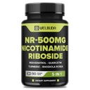 5in1+ Nicotinamide Riboside Suplemento con Resveratrol, Quercetin, Turmeric, Rhodiola Rosea - 90 Cuenta para 90 Días