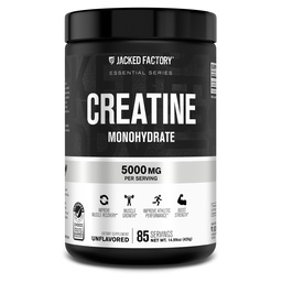 Funda de Monohidrato de Creatina Jacked Factory 425g - 5g Suplemento diario de Creatina para Hombres y Mujeres, Vegan-Amigo, Terceros Tested - 85 Servimientos, Desflavorado