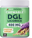 Tablas de Licorice DGL de ultraPure Chewable 4000 mg – Stomach, Gut & Intestinal Relief – Natural Acid Reflux Fórmula – 10:1 Deglycyrrhizinated Licorice Root Extract – 120 Chewables