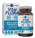 Planeta Vital - Probiótico diario de los hombres de Flora Vital, 60 millones de francos CFU, 60 Strains Diversos, 7 Prebióticos Orgánicos, Apoyo Inmunitario, Gas Relief, Colon y Probióticos de Salud Digestivo para Hombres 30 cápsulas