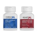 Suplemento de soporte conjunto de OmegaXL - Apoyo al músculo natural, aceite de mejillón verde, píldoras de gel suave, libre de drogas, 60 cuenta + HeartXL 30 cuenta, alta potencia Omega-7 Blend
