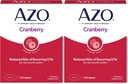 AZO Cranberry Urinary Tract Health Supplement, 1 Serving : 1 Glass of Cranberry Juice, Sugar Free Cranberry Pills, 50 Cuenta (Pack of 2)