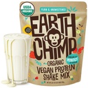EarthChimp Organic Vegan Protein Powder - with Probiotics - Non GMO, Dairy Free, Non Whey, Plant Based Protein Powder for Women and Men, Gluten Free - 26 Servings 32 Oz (Plain ' Unsweetened)
