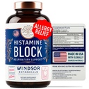 Bloqueador de Histamina para Alergias - Quercetina, Nettle Flavonoids Natural Antihistamine Tablets - Alivio de Alergia Suplementos " Antihistamínicos para Adultos - 60 Cápsulas de Bloque de Histamina Vegan