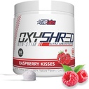 EHP Labs OxyShred Non Stimulant Pre Workout Powder - Estim Free, Caffeine Free Preworkout for Men &amp; Women - Non Stim Preworkout - Sugar Free Energy Powder - Raspberry, 60 Servings