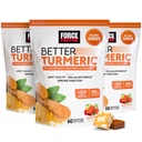 Factor de fuerza Mejor Turmérico Soporte Conjunto Suplemento para la Salud Conjunta de Estrangulación Extra, Destacando HidroCurc Curcumina Turmérica con Pimienta Negra para Absorción Superior, Fruta Splash, 180 Cerdos Soft