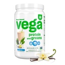 Vega Protein y Verdes Protein Powder, Vainilla - 20g Planta Basada Protein Plus Veggies, Vegan, No GMO, Pea Protein para Mujeres y Hombres, 21.7 Ounce (Packaging May Vary)