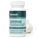 Benecin Defense 1500 mcg Stabilized Allicin per Capsule TEN Plus high Amounts of SAC &amp; Polyphenols from Black Garlic TEN Powerful Support of Immune & Heart Function Vegetarian Caps (1 Count (Pack of 60))