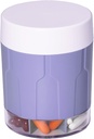 Betife Extra Large Supplement Organizer,Weekly Pill Organizer Bottle, Daily Pill Dispenser with 7 Large Compartments, Organizer to Hold 7 Day Vitamin Medication,21 labels and a cleaning cepill (Purple)