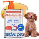 Native Pet Omega 3 Fish Oil for Dogs & Cats - Promueve la piel sana, la carne brillante, & Strong Joints - Hecho con aceite de salmón de Alaska silvestre para perros – Tasty, Fast-Absorbing Omega 3 6 9 Liquid Supplement- 8oz