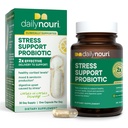 Daily Nouri Stress Support Probiotic for Women &amp; Hombres ← Asistencia Cortisol Management, Stress Relief, Mood, Digestion & Gut Health TEN 3 Clinically Studied Strains + Vegan Omega Oil TEN 30-Day Supply